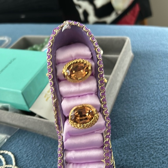 Senator Other - Vintage Bold Signed Senator Large Sparkly Champagne Gold Colour Cufflinks